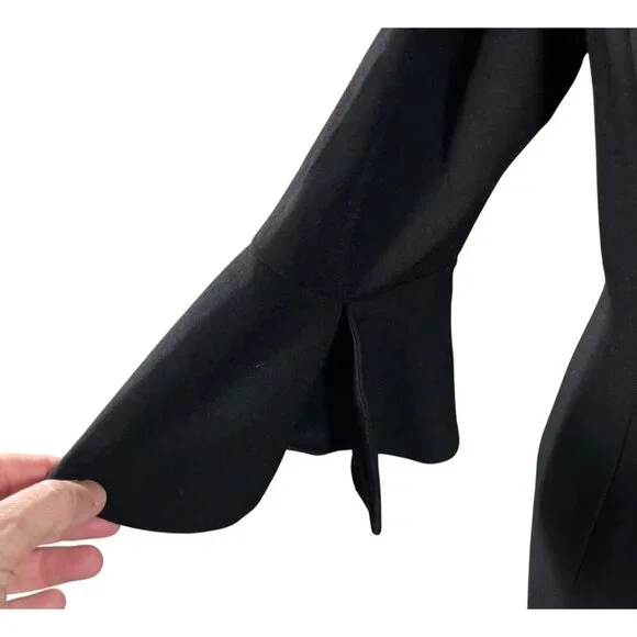 White House Black Market Bell Sleeve Dress LBD Sheath Size 10 - Picture 5 of 9